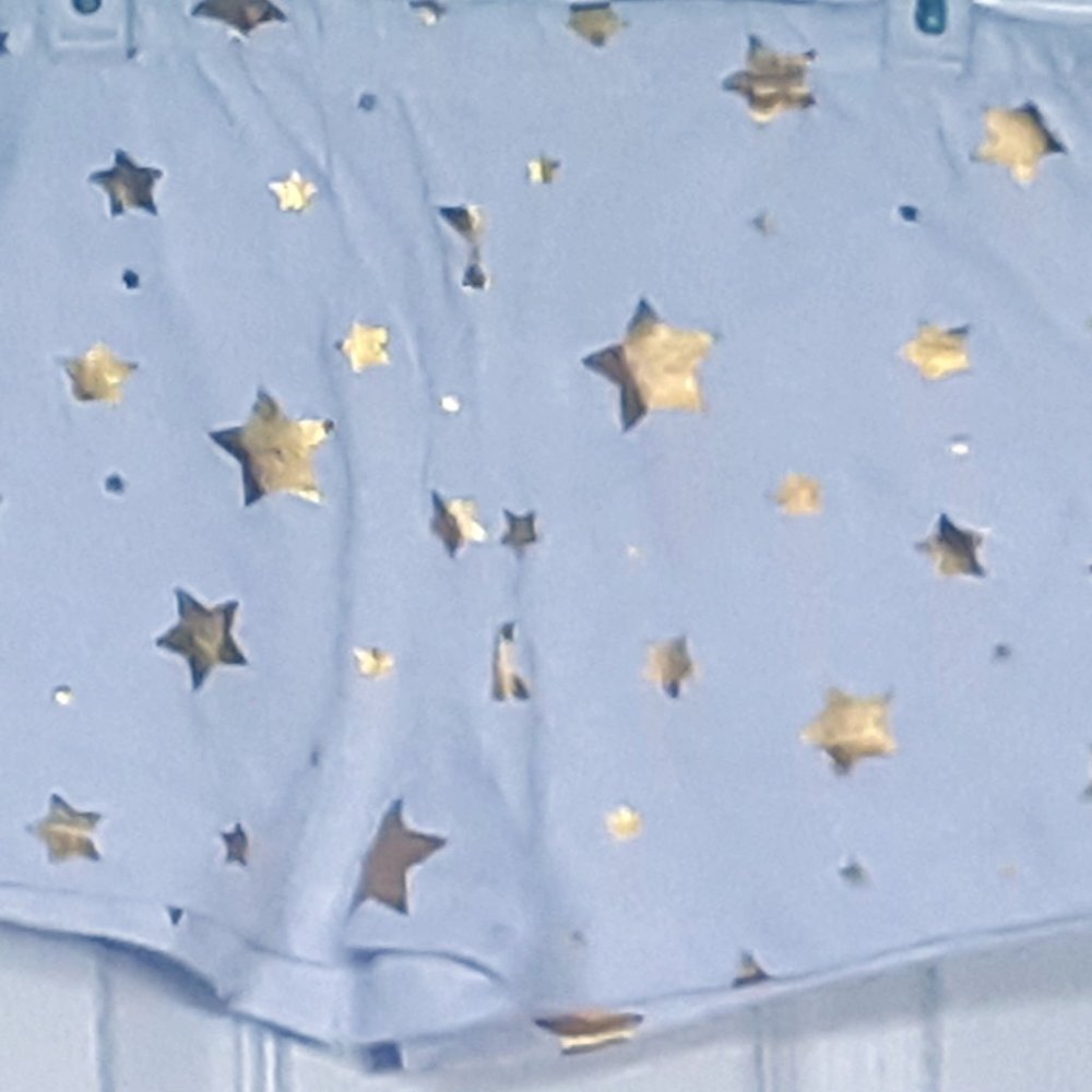 NWT! Girl's CVC Jersey Shorts White with Gold Star